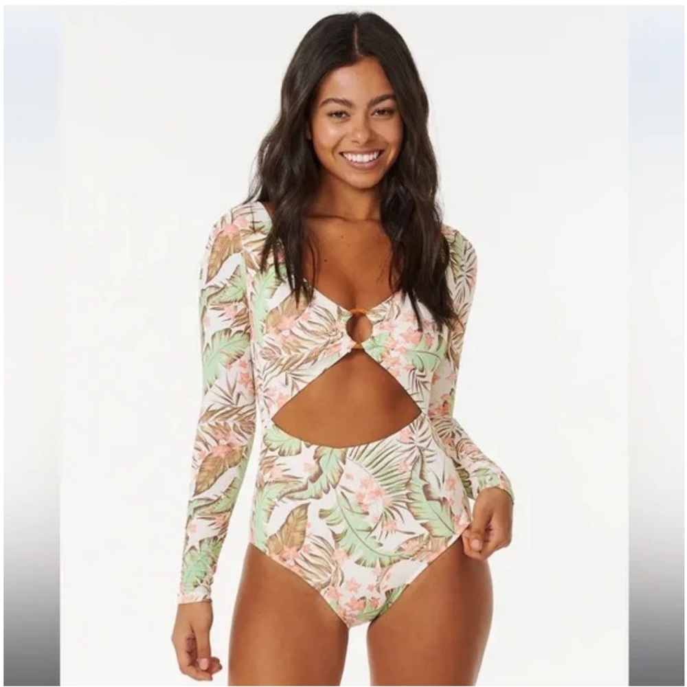 Rip Curl La Quinta Good Coverage One Piece Swimsuit Size XS Long Sleeve NEW